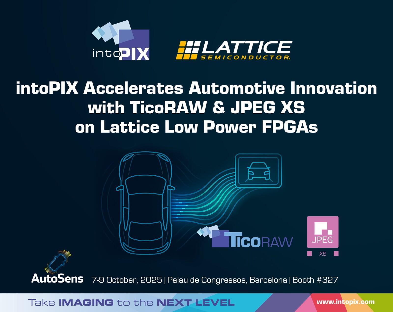 IntoPIX Accelerates Automotive Innovation With TicoRAW & JPEG XS On Lattice Low Power FPGAs